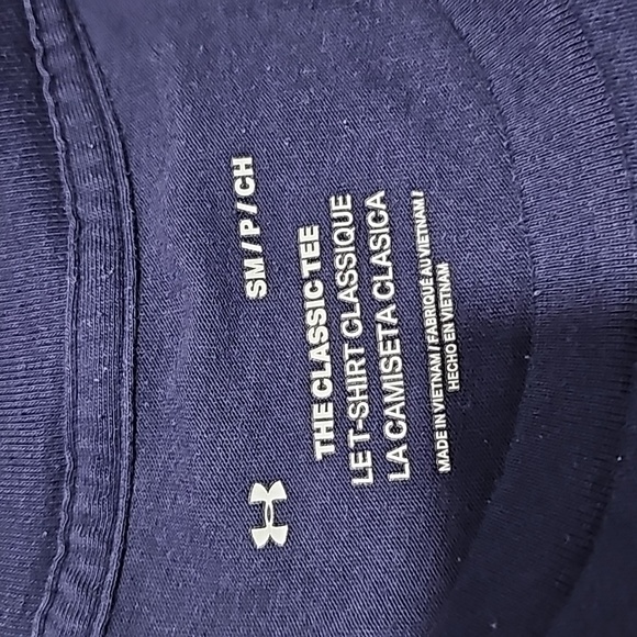 Under Armour small dark blue classic tee short sleeve shirt - Picture 5 of 6